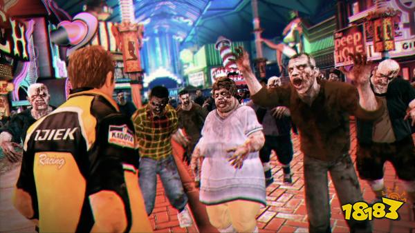 Chuck faces several zombies in Dead Rising 2
