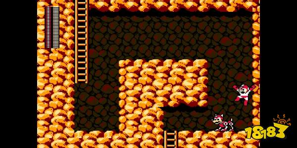 Mega Man jumps on Rush in Mega Man 3