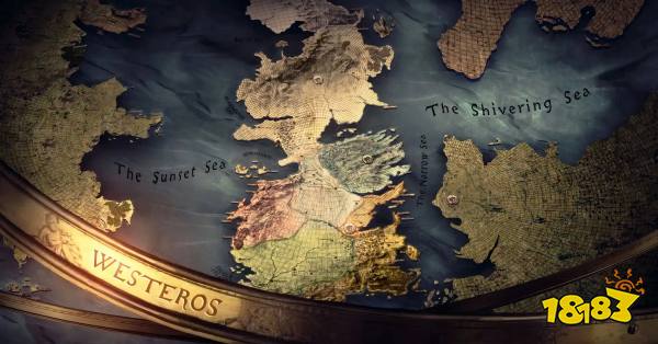 A map of Westeros from Game of Thrones