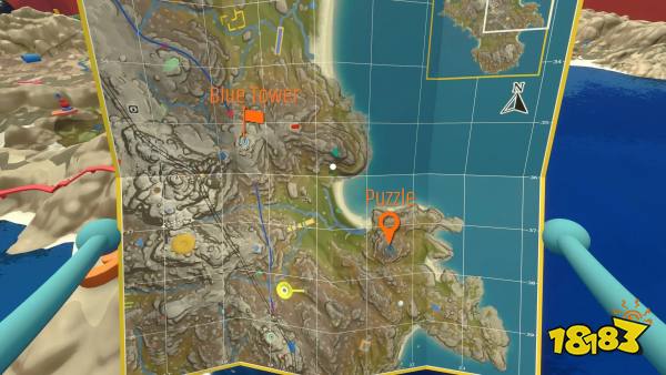 Blue Tower Invisible Symbols Puzzle Location Big Walk