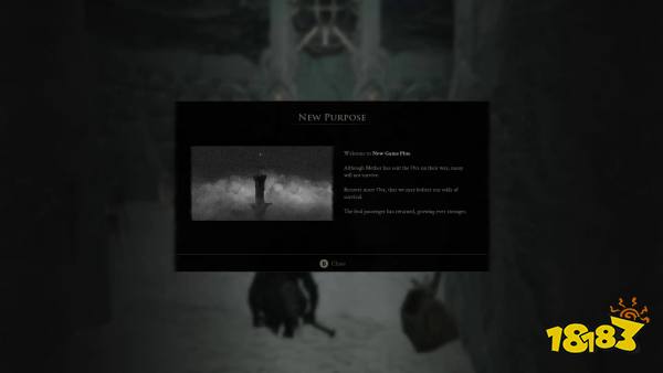 The New Game Plus pop up in Mortal Shell 2.