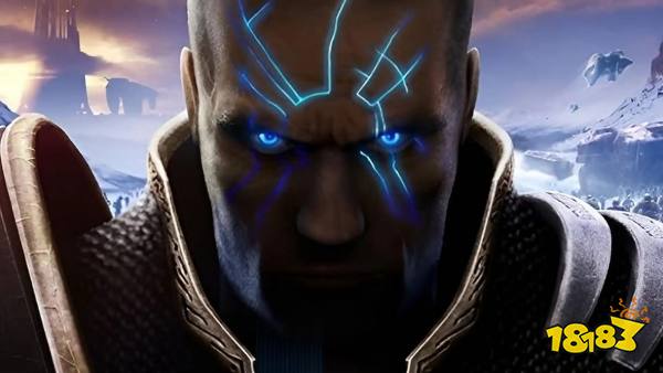 Artwork cropped from the cover of Too Human on Xbox 360 shows closeup of glowering man