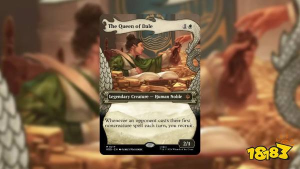 An image of The Queen of Dale card from MTG The Hobbit.