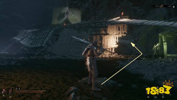 The path to the house with the Damp Key in Mortal Shell 2.