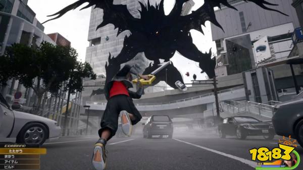 Sora runs to take down a giant Darkside - Kingdom Hearts 4