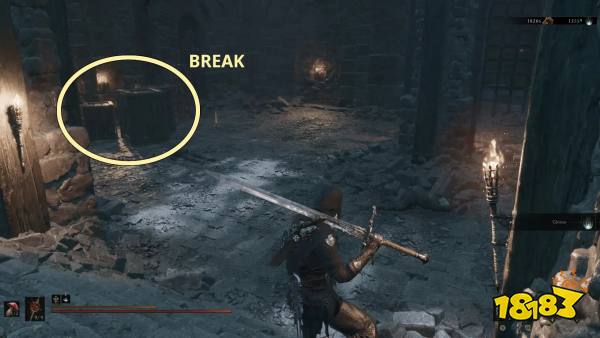 Crates blocking a wall plate in Mortal Shell 2.