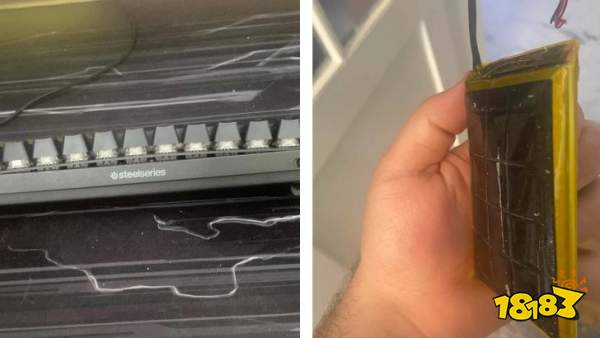 A SteelSeries wireless keyboard developed a bloated battery because of being plugged in for too long