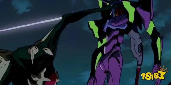 Unit 01 fighting another mecha