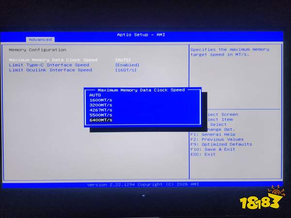 The BIOS screen shows the
