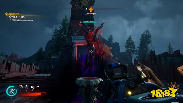 The Bellkeeper guarding the way to Bloody Tom in Redfall