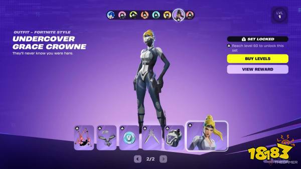Grace Crowne battle pass rewards page 2 in Fortnite Chapter 7 Season 4.
