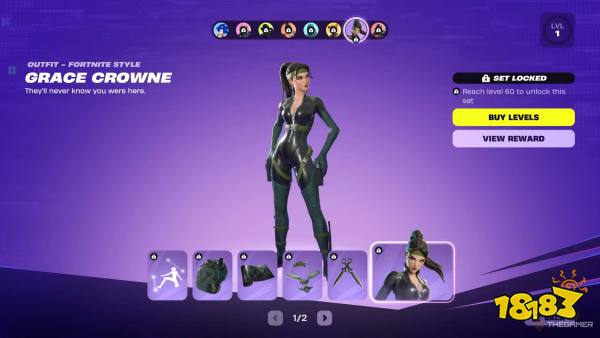 Grace Crowne battle pass rewards page 1 in Fortnite Chapter 7 Season 4.