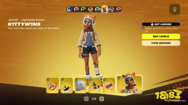K1ttyW1ns battle pass rewards page 1 in Fortnite Chapter 7 Season 4.