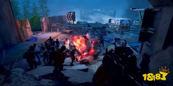 Shooting zombies with a rifle in Back 4 Blood