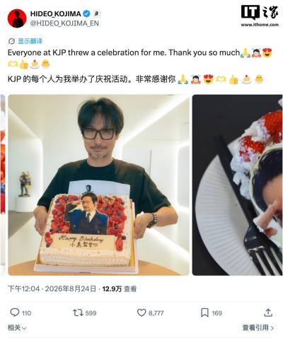 小岛秀夫63岁生日愿望:继续专注游戏制作