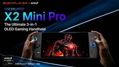 《ONEXPlayer X2 Mini Pro》游戏掌机搭载Ryzen AI Max+ 388芯片，售价2499美元起