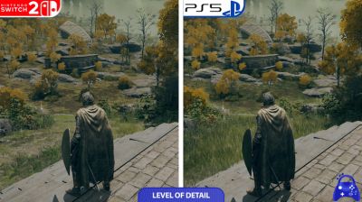 《艾尔登法环》Tarnished Edition Switch 2与PS5画面和帧率对比
