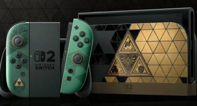 《塞尔达传说》40周年纪念版Switch 2公布,森林绿Joy-Con颜值拉满