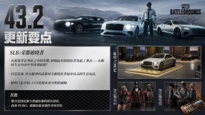 《PUBG》43.2版本更新，豪华汽车品牌“宾利”联动上线
