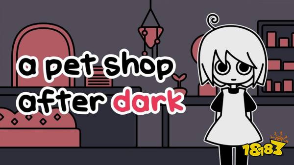 a pet shop after dark