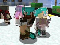 籽岷1.10方块学园 欢乐四打一，掘一死战