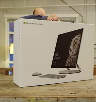 微软Win10一体机Surface Studio开箱和设置演示视频