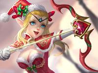 龍之谷手游精美圣誕主題壁紙：弓箭手