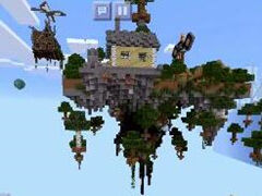 哲爷和成哥PE神器空岛求存19 村庄岛