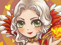 面若桃花热情似火！甄姬头像