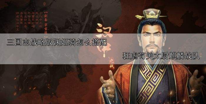 三国志战略版渊姬骑怎么搭配 狂虐苟关太尉麒麟战队