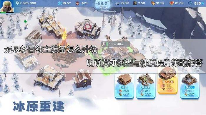 无尽冬日领主装备怎么升级 明确英雄类型与梯度提升策略解答
