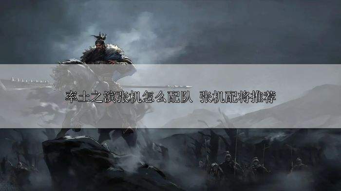 率土之滨张机怎么配队 张机配将攻略