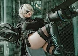 肉感黑丝2B！樱花妹兔女郎COS惊艳