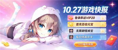10.27游戏快报｜新游集中上线，0.1折、满V、代金