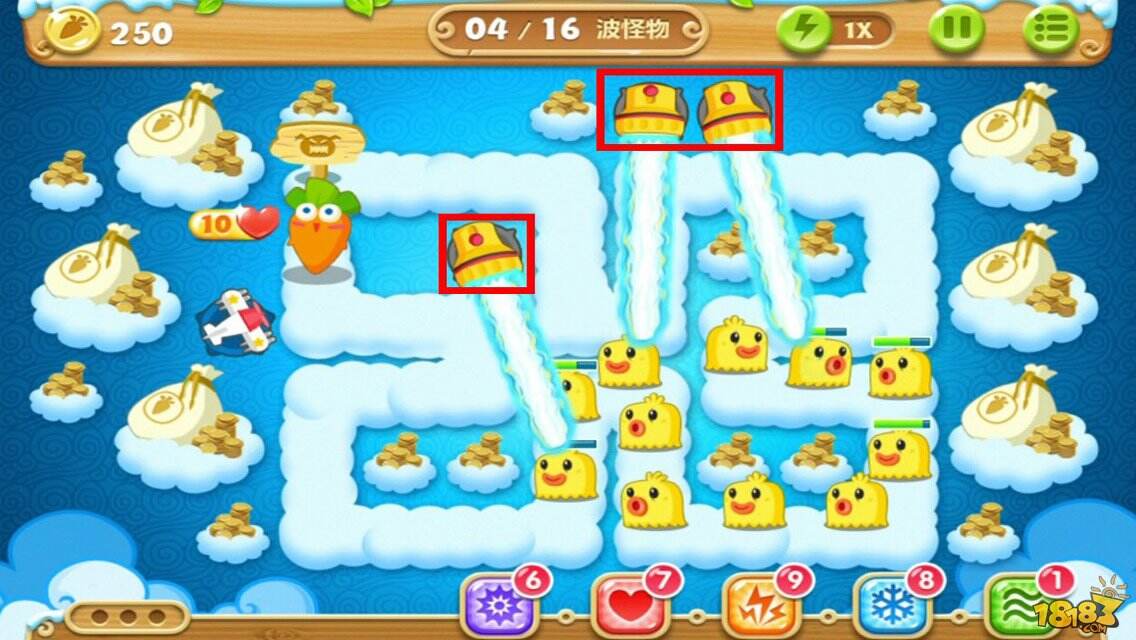 保卫萝卜2 51关攻略 保卫萝卜2天空51金萝卜攻略