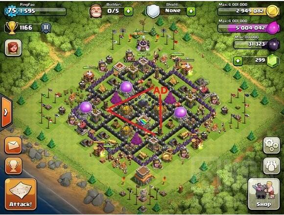 COC国外论坛最受好评的COC8本布局之一