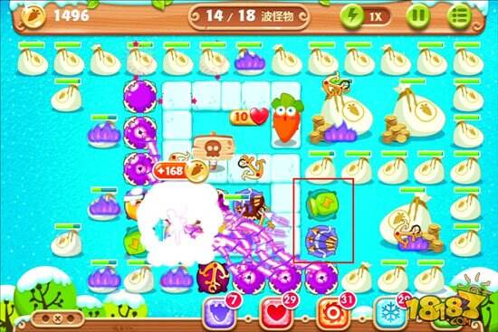 保卫萝卜2第92关金萝卜水晶攻略