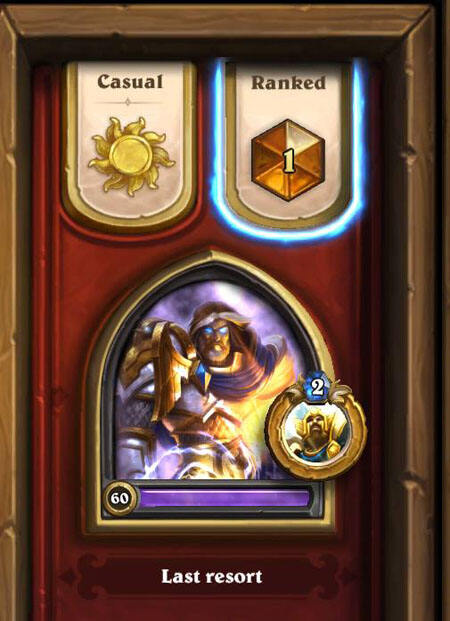 炉石传说欧洲登顶卡组 无军需圣骑