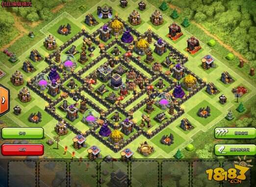 部落冲突九本强力护黑迷魂阵对城墙要求不高2