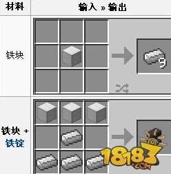 我的世界铁块合成方法介绍