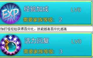 热血仙境家族技能升级方法独家详解