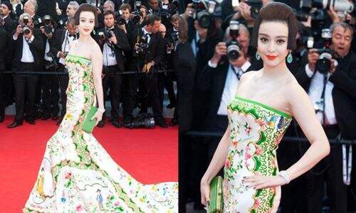 《魔范学院》冰冰同款青花瓷礼服