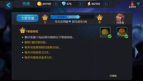 全民超神VIP性价比分析 1元拥有特权