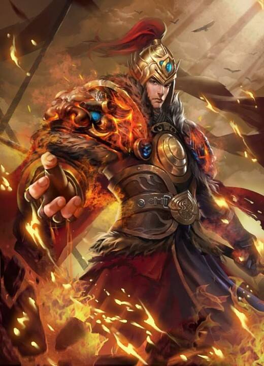 武将介绍孙策,人称"小霸王",相貌英俊,武艺高强,胆识过人,治军很严