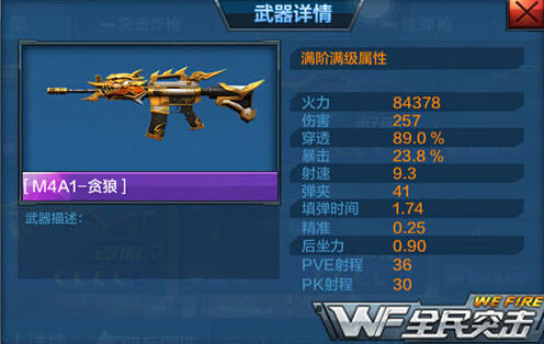 全民突击M4A1贪狼和SCAR-H属性对比