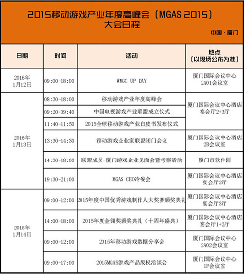 精彩纷呈 MGAS同期活动时间表公布