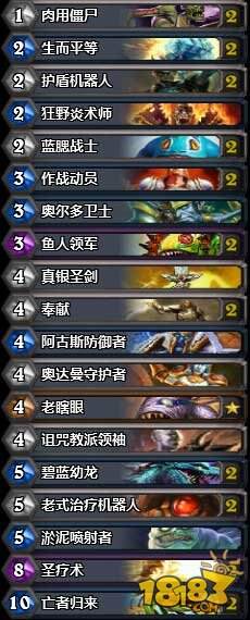 炉石传说TS周报42期：佛祖骑士领衔