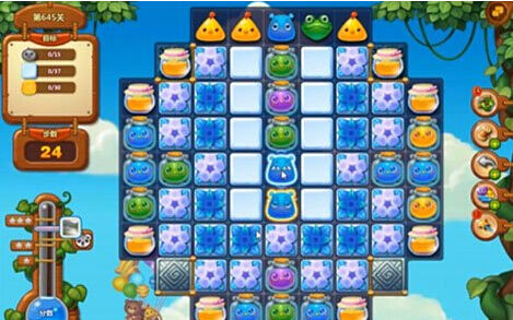 开心消消乐645关布局介绍与关卡分析