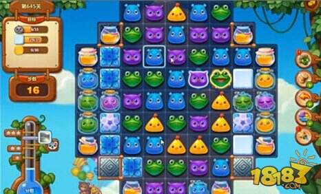 开心消消乐645关布局介绍与关卡分析