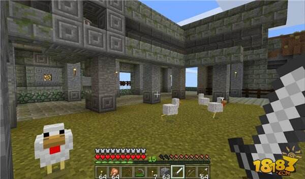 VR版《我的世界》游戏截图 原汁原味的像素风格